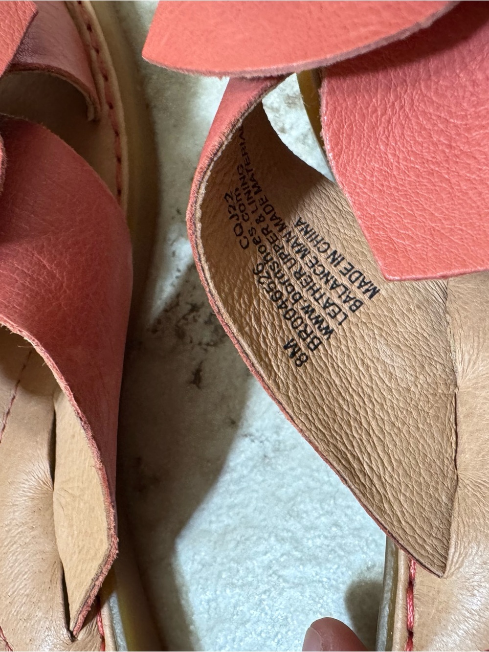 Born Coral Floral Leather Slide Sandals - Picture 2 of 3